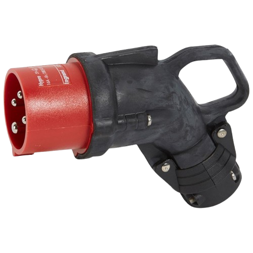 Hypra Angled Plug IP44 380/415V 63A 3P+E Rubber
