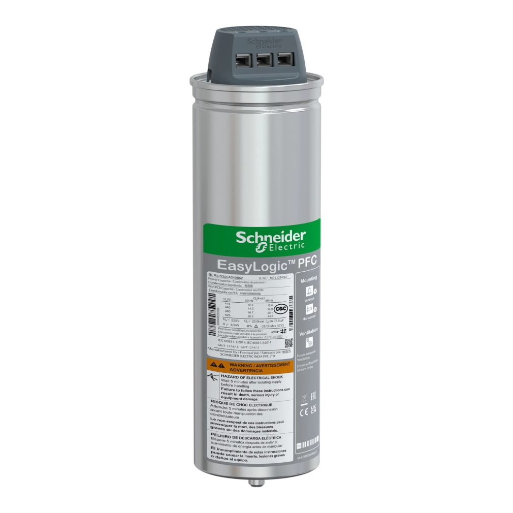 BLRCS200A240B52 CAPACITOR CAN SDY 20/24KVAR 525V